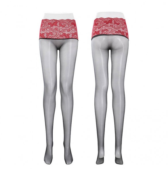 FEE ET MOI - Shiny High-Waist Lace Seamless Stockings (Black) FEE ET MOI - Shiny High-Waist Lace Seamless Stockings (Black)